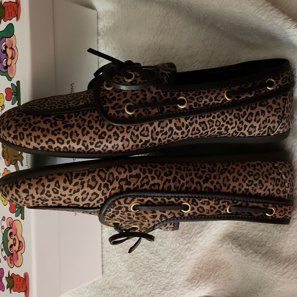 Nib Jeffrey Campbell Cheetah Print Boat Shoe Sz9 Women - Picture 4 of 7